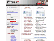 Tablet Screenshot of physics24.com